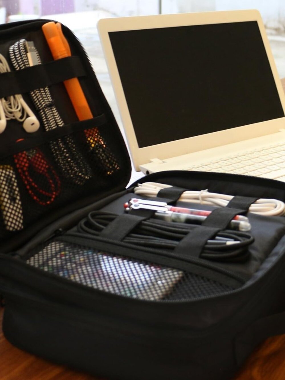 Electronics Organizer Travel Case, Water Resistant Cable Organizer Bag for Trave - Picture 9 of 9